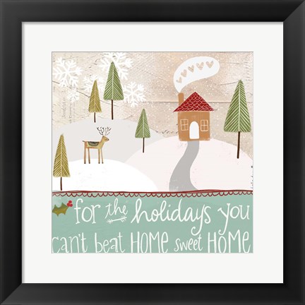 Framed Home Sweet Home for the Holidays Print