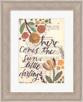 Framed Here Comes the Sun Print