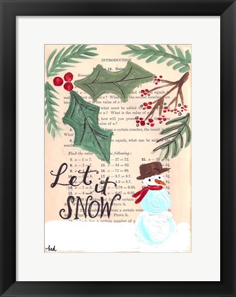 Framed Let It Snow Print