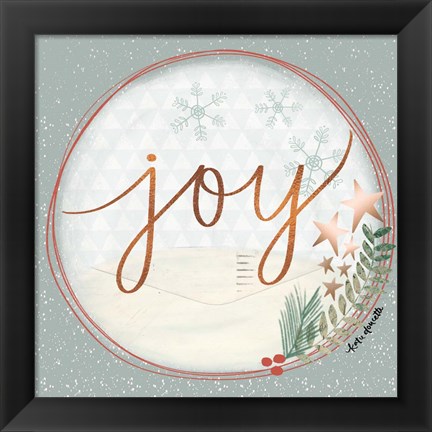 Framed Joy Snow Globe Print