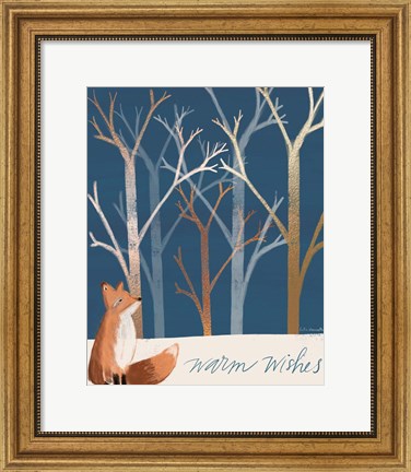 Framed Warm Wishes Fox Print