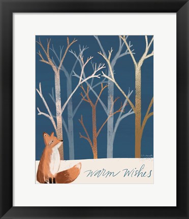 Framed Warm Wishes Fox Print