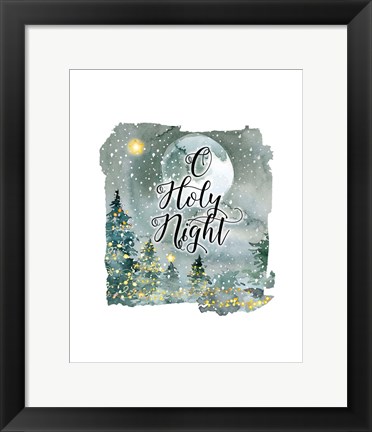 Framed O Holy Night Watercolor Print