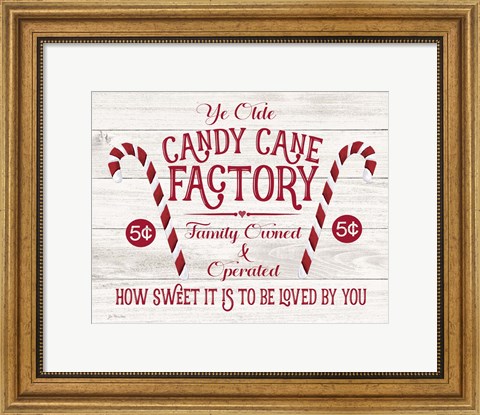 Framed Candy Cane Factory Print