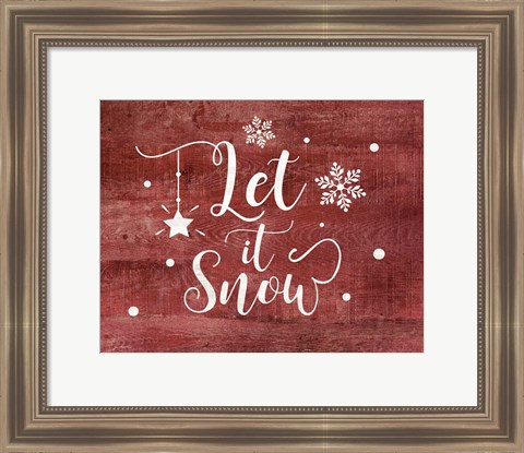 Framed Let It Snow Print