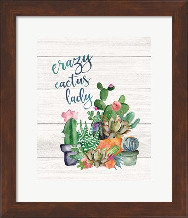 Framed Crazy Cactus Lady Print