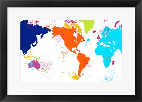 Framed Color Map Print