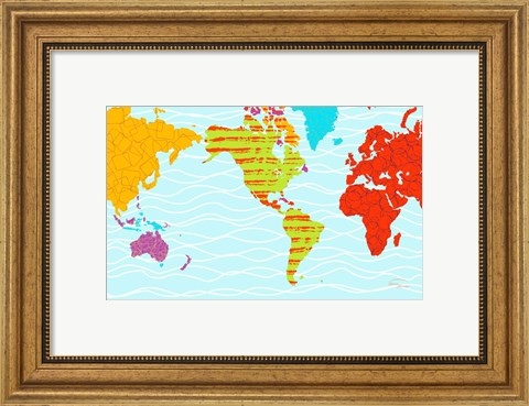 Framed Color Map II Print