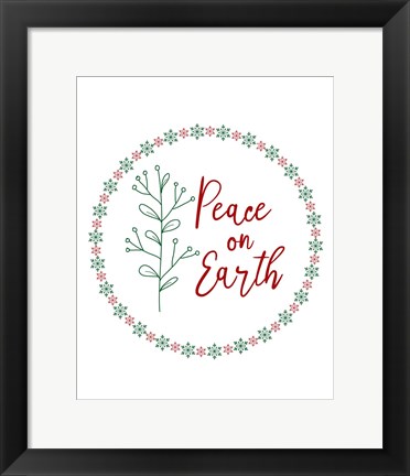 Framed Peace on Earth Print