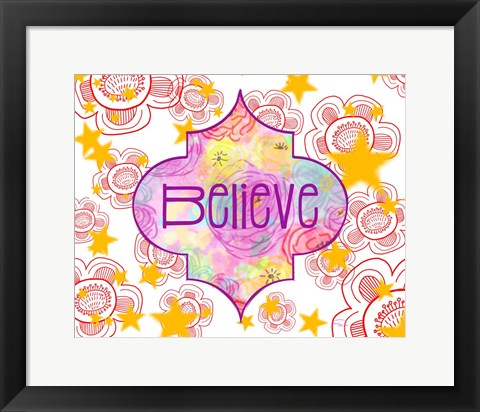 Framed Believe Print