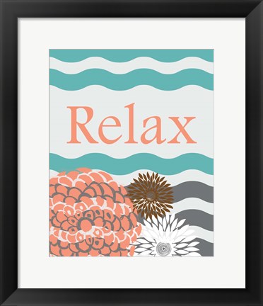 Framed Relax Waves Print