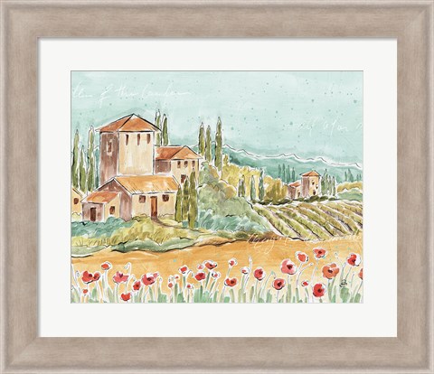 Framed Tuscan Breeze I No Grapes Print