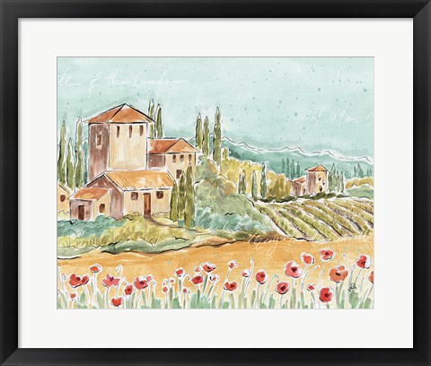 Framed Tuscan Breeze I No Grapes Print