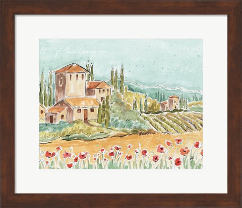 Framed Tuscan Breeze I No Grapes Print