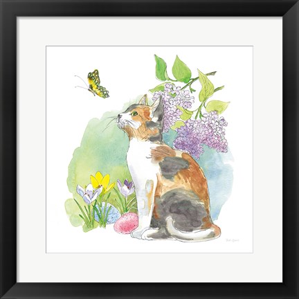 Framed Easter Kitties II Print