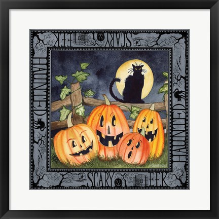 Framed Haunting Halloween Night I Print