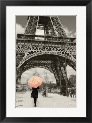 Framed Paris in the Rain II Print