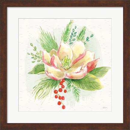 Framed Winter Blooms V Print