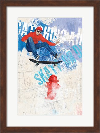 Framed Catching Air I Print