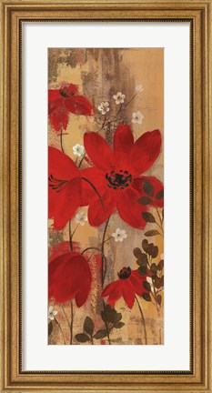 Framed Floral Symphony Red II Print