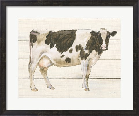 Framed Country Cow VII Print