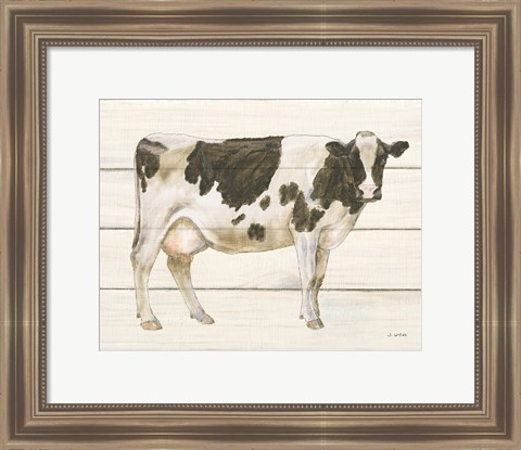 Framed Country Cow VII Print