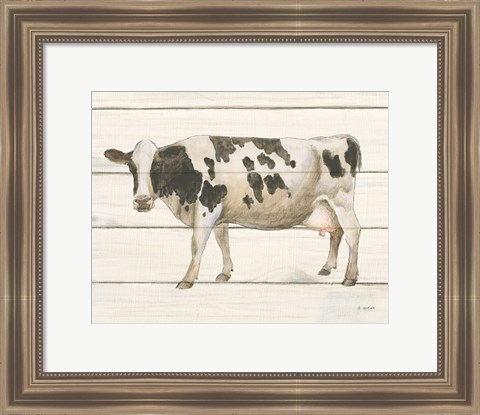 Framed Country Cow VI Print