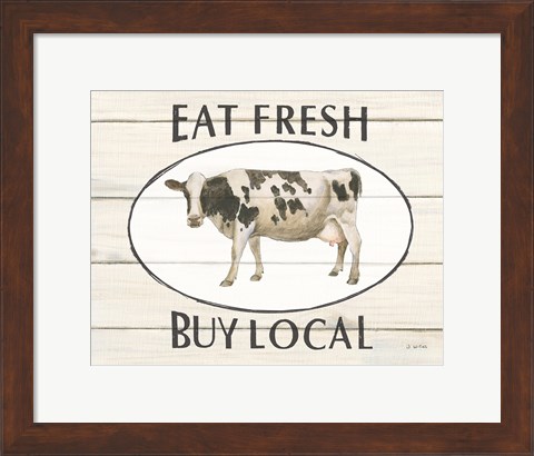 Framed Country Cow V Print