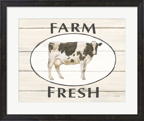 Framed Country Cow IV Print