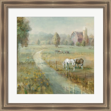 Framed Tranquil Farm Crop Print