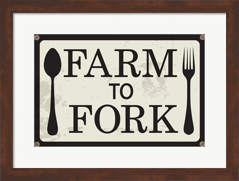 Framed Farm to Fork Print