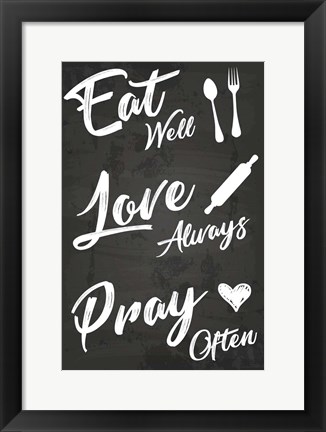 Framed Eat Well Print