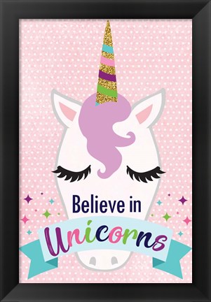 Framed Believe in Unicorns Print