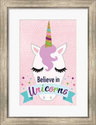 Framed Believe in Unicorns Print