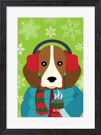 Framed Winter Pet II Print