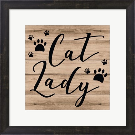 Framed Cat Lady Print
