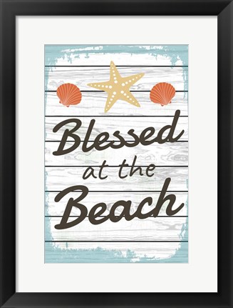 Framed Blessed at the Beach Print