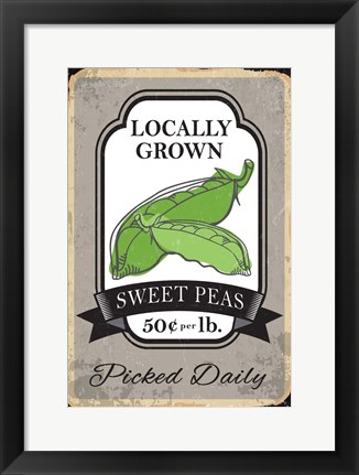 Framed Sweet Peas Print