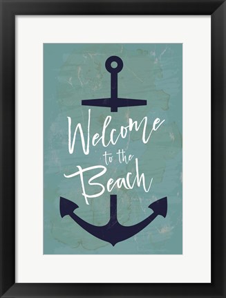 Framed Welcome to the Beach Print