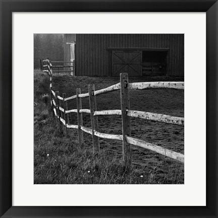 Framed Barn Fence Print