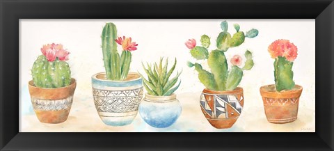 Framed Cactus Pots Print