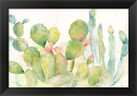 Framed Cactus Garden Landscape Print