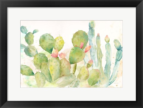 Framed Cactus Garden Landscape Print