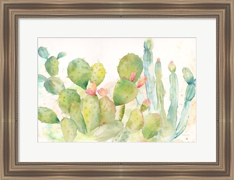 Framed Cactus Garden Landscape Print