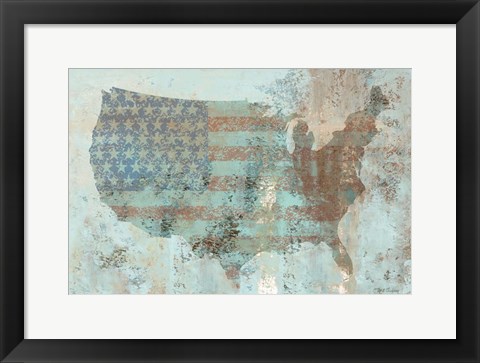 Framed Vintage USA Map Print