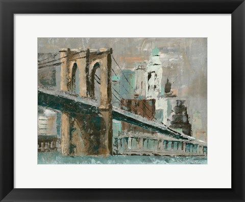 Framed Brooklyn Bridge Cityscape Print