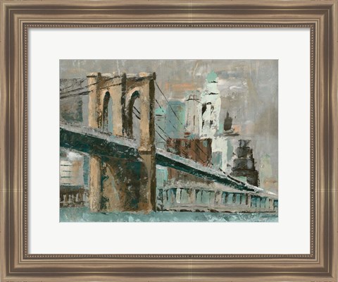 Framed Brooklyn Bridge Cityscape Print