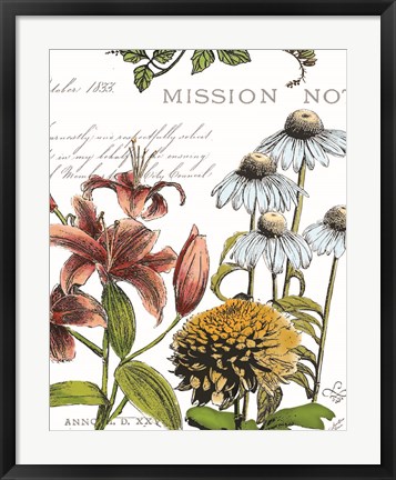 Framed Botanical Postcard Color II Print