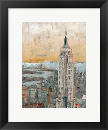 Framed Empire State Building Abstract Print