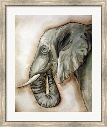 Framed Elephant Portrait Print